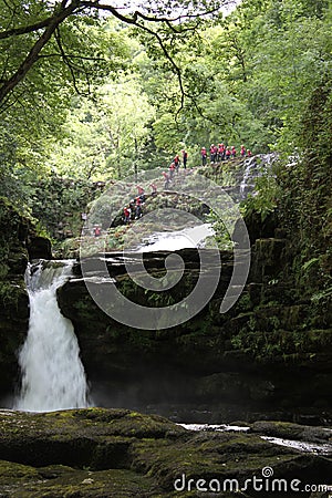Four Waterfalls walk in Brecon Beacons Editorial Stock Photo