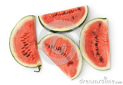 Four Watermelon Slices Stock Photo