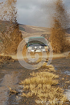 Four wheel driving Stock Photo