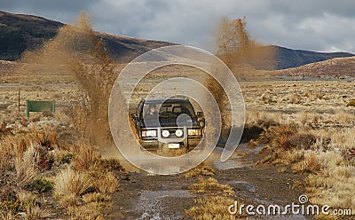 Four wheel driving Stock Photo