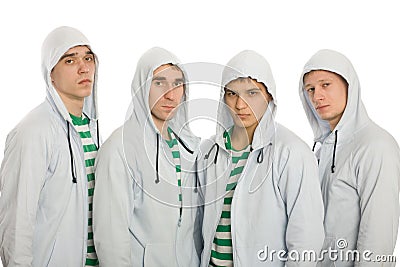 Four young guys Stock Photo