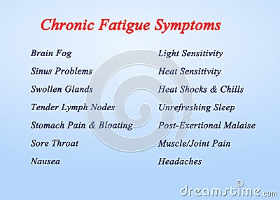 Chronic Fatigue Symptoms Stock Photo