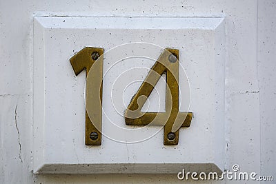 Fourteen Stock Photo