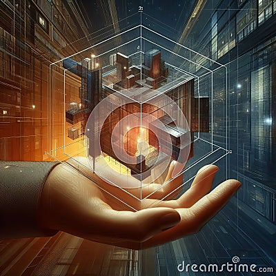 Fourth Dimensional Object An attempt to visualize a four dimensi Stock Photo
