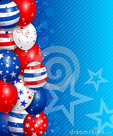 Fourth of july background Vector Illustration