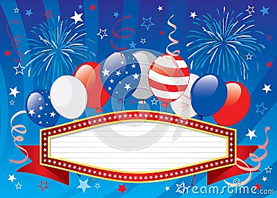 Fourth of july banner Vector Illustration