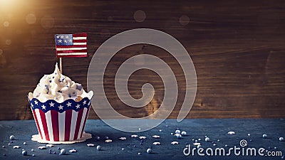 Fourth of July Cupcakes Stock Photo