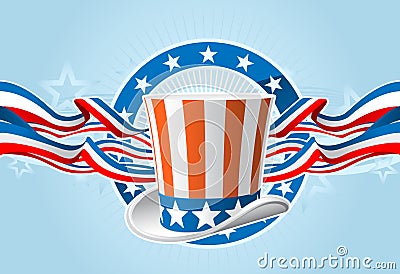 Fourth of july emblem Vector Illustration