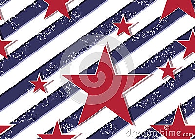 Fourth of July independence day seamless background, Perfect for invitations or announcements. Vector Illustration