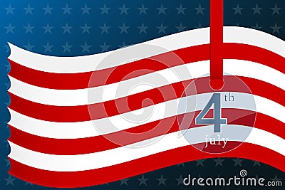 Fourth of july independence day of the usa background Vector Illustration