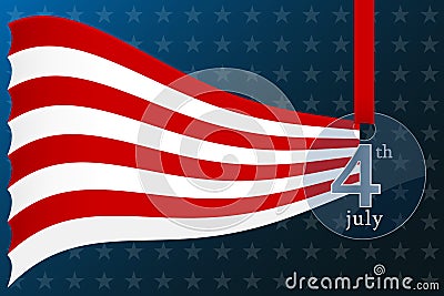 Fourth of july independence day of the usa banner Vector Illustration