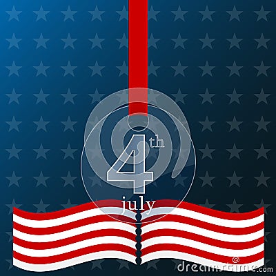 Fourth of july independence day of the usa Vector Illustration