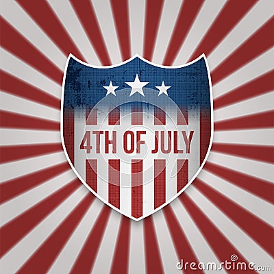 Fourth of July Sign Design Template Vector Illustration