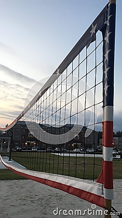 Fourth of July Volleyball Celebration Stock Photo