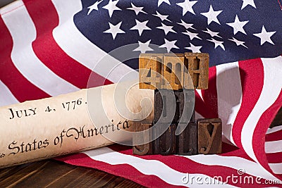 Fourth of July Banner Stock Photo