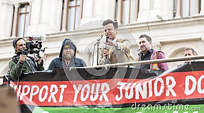 The Fourth Junior Doctors' Strike. Editorial Stock Photo