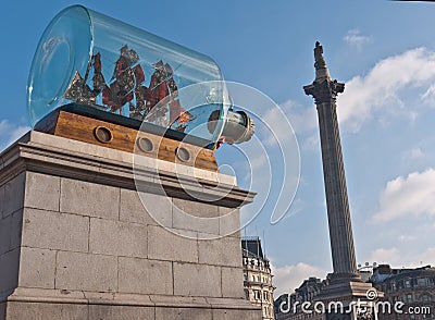 The Fourth Plinth Trafalgar Square Editorial Stock Photo