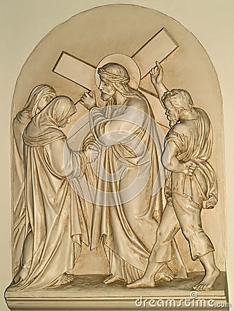 Fourth station of the cross Stock Photo