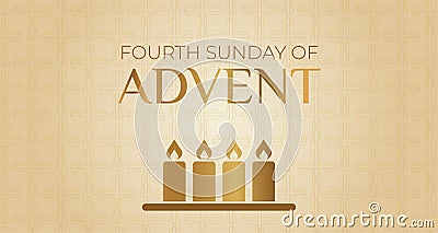 Fourth Sunday of Advent Background Illustration Design Stock Photo