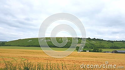 Fovant Badges, Village of Fovant .Salisbury uk Editorial Stock Photo