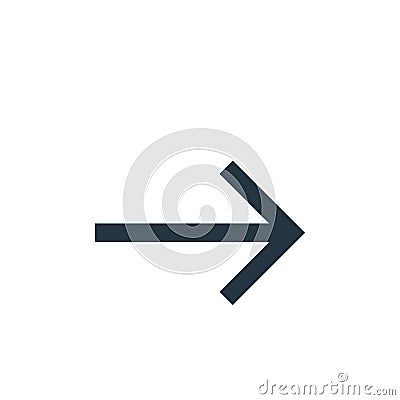 foward vector icon isolated on white background. Outline, thin line foward icon for website design and mobile, app development. Vector Illustration
