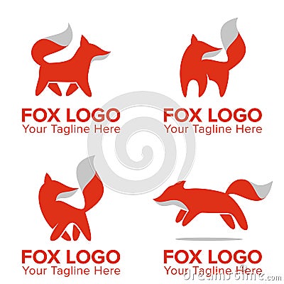 Fox Cute Mascot or Logo For Your Company Vector Illustration