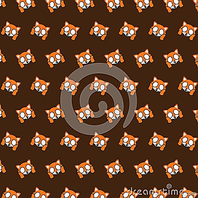 Fox - emoji pattern 59 Stock Photo