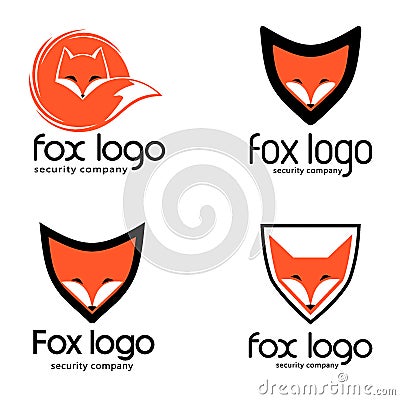 Fox logo recommended for security companies Vector Illustration
