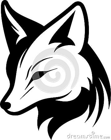 Fox - minimalist and flat logo - vector illustration Vector Illustration