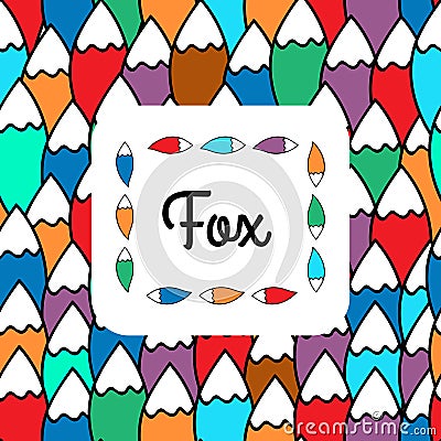 Fox's tail pattern Vector Illustration