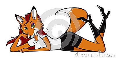 Fox posing Vector Illustration