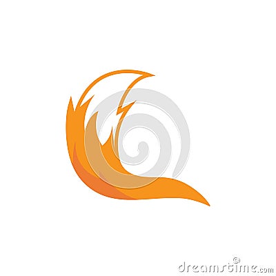 fox tail icon vector template Vector Illustration