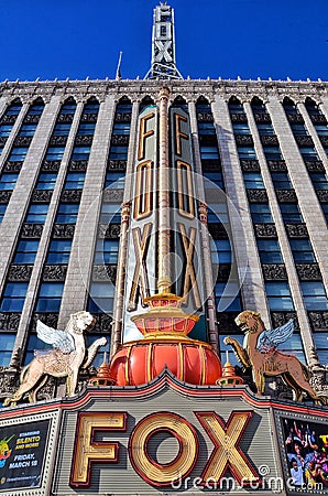 Fox Theater in Detroit Editorial Stock Photo