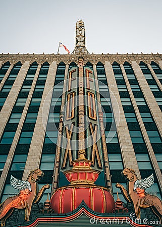 Fox Theater, in downtown Detroit, Michigan Editorial Stock Photo