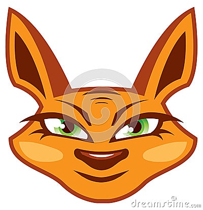 Foxy Face Vector Illustration