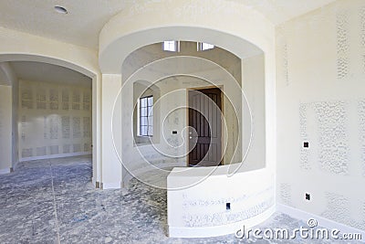 Foyer in a Newly Constructed House Stock Photo