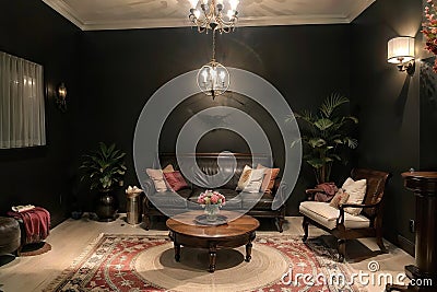 Showcasing Interior Design in Style Stellar Sanctuary Stock Photo
