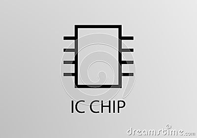 Ic Chip Symbol, Vector symbol design. Engineering Symbols. Vector Illustration