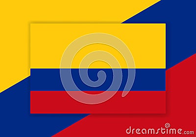 Vector Colombia Flag. Country flag design. Flat vector flag. Vector Illustration