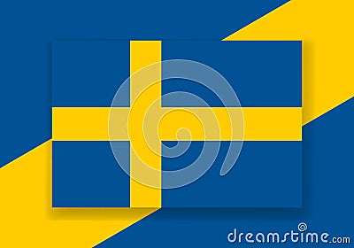 Vector Sweden Flag. Country flag design. Flat vector flag. Vector Illustration