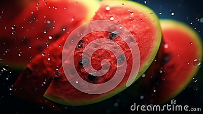 fpoto of watermelon Dynamic and mesmerizing composition , Generative ai Stock Photo
