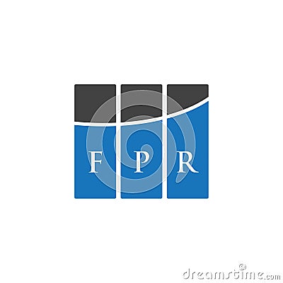 FPR letter logo design on WHITE background. FPR creative initials letter logo concept. FPR letter design.FPR letter logo design on Vector Illustration
