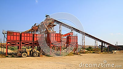 Frac sand Industrial Facility Stock Photo