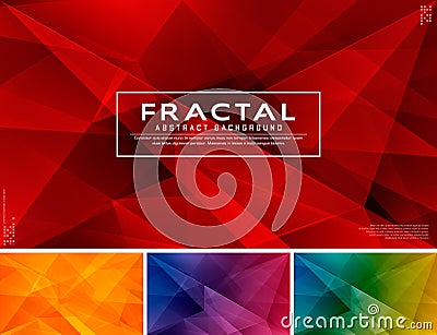 Modern fractal abstract background. Low poly and fractal vector background series Vector Illustration