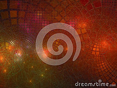 Fractal abstract colorful flow shiny technical beauty render digital, disco, business, advertising, Stock Photo