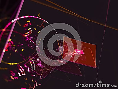 Fractal abstract, digital background, power creative, mystery beautiful design magic Stock Photo