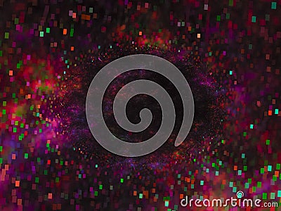 Fractal abstract, digital generated network pattern magic concept light background, creative design, chaos pattern Stock Photo