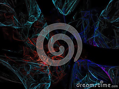 Fractal abstract, swirl flame template stream element advertisement stream creative design Stock Photo