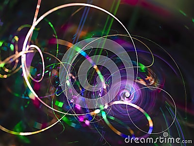 Fractal abstract, digital swirl , psychedelic artistic power idea card fire rendering creative, mystery beautiful design magic Stock Photo