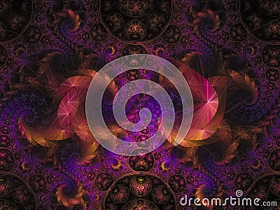 Fractal abstract pattern curl elegant delicate artistic Stock Photo